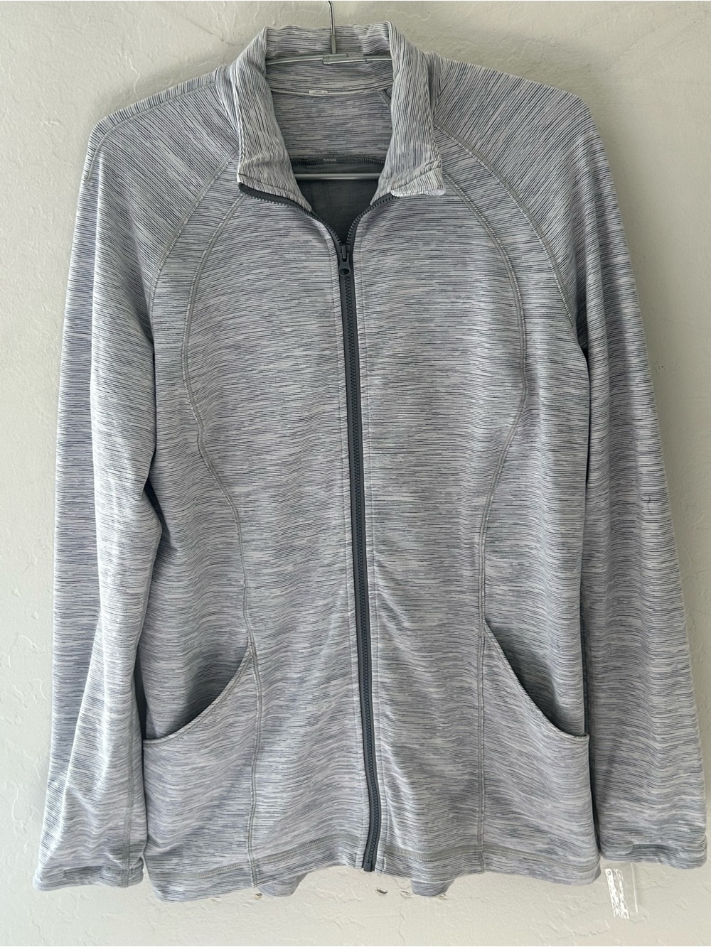 lululemon athletica Heathered Light Gray Full-Zip Utility Jacket